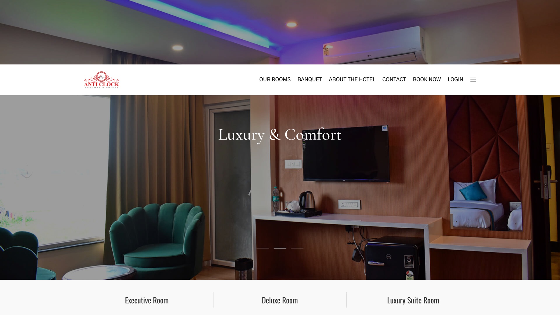 Anticlock Suites & Resorts — live site