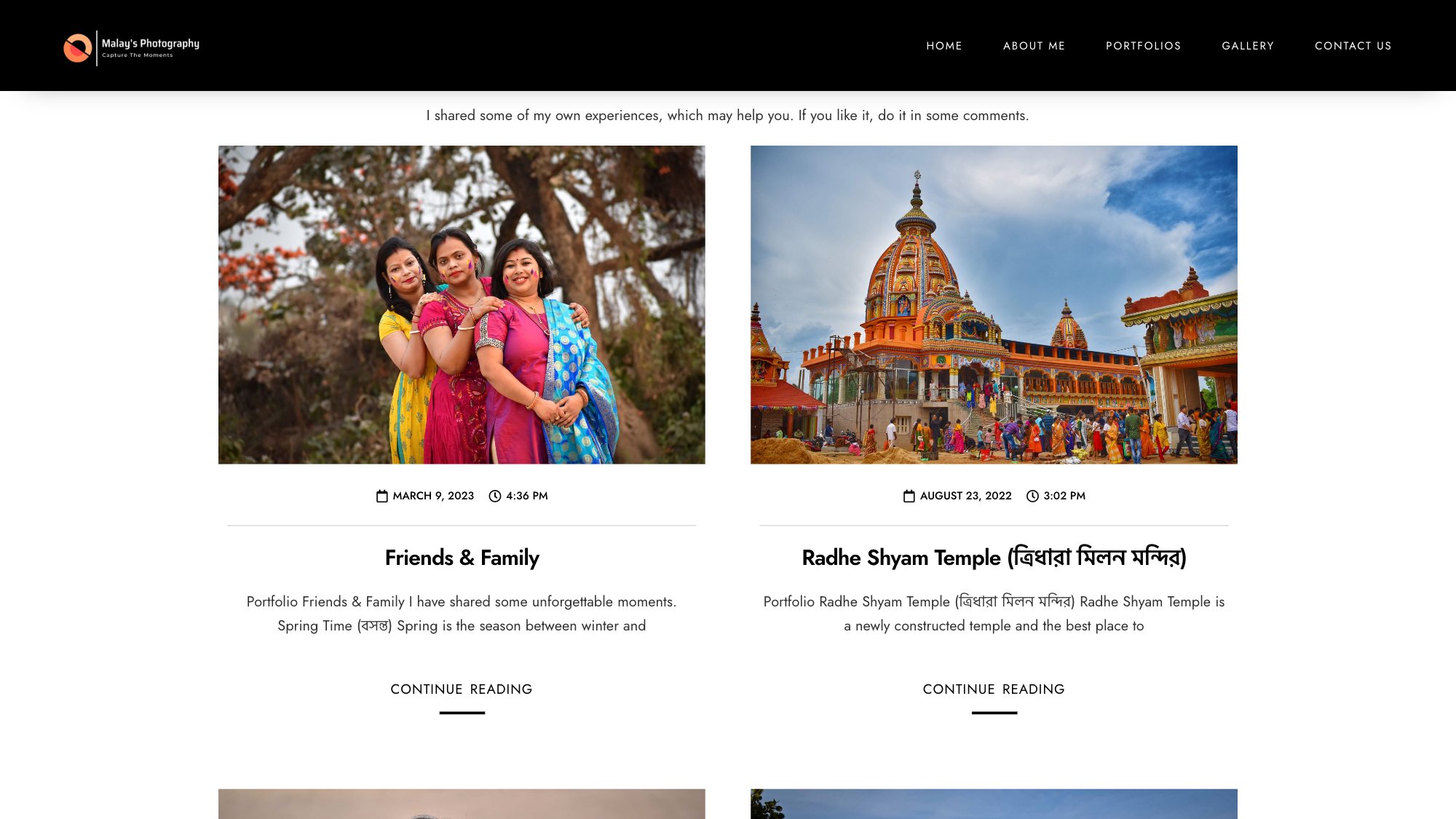 Malay's Photography — live site