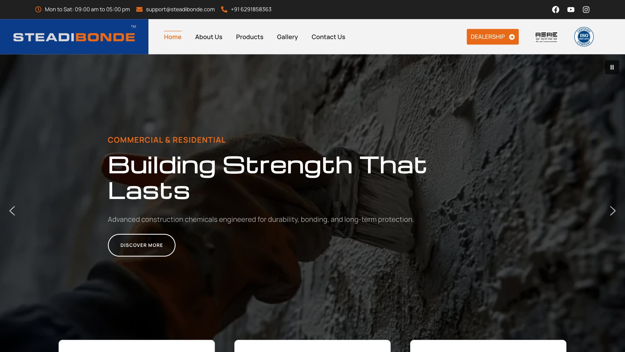 STEADIBONDE Technologies — live site
