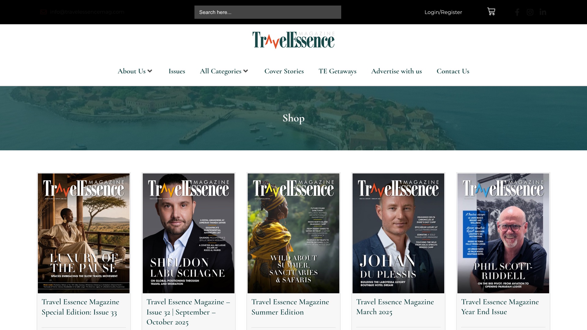 Travel Essence Magazine — live site