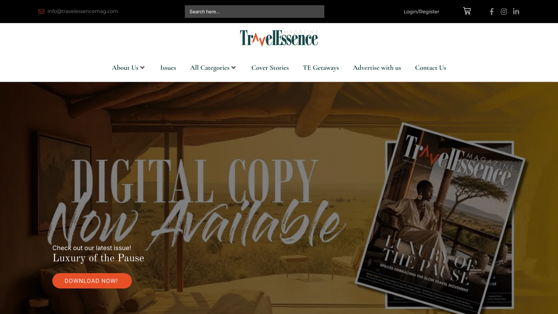 Travel Essence Magazine — live site